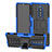 Custodia Silicone e Plastica Opaca Cover con Supporto per Sony Xperia 1 Blu