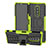 Custodia Silicone e Plastica Opaca Cover con Supporto per Sony Xperia 1 Verde