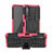 Custodia Silicone e Plastica Opaca Cover con Supporto per Sony Xperia 10 II Rosa