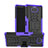 Custodia Silicone e Plastica Opaca Cover con Supporto per Sony Xperia 10 Plus Viola