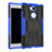 Custodia Silicone e Plastica Opaca Cover con Supporto per Sony Xperia L2 Blu