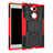 Custodia Silicone e Plastica Opaca Cover con Supporto per Sony Xperia L2 Rosso