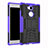 Custodia Silicone e Plastica Opaca Cover con Supporto per Sony Xperia L2 Viola