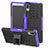 Custodia Silicone e Plastica Opaca Cover con Supporto per Sony Xperia L3 Viola