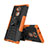 Custodia Silicone e Plastica Opaca Cover con Supporto per Sony Xperia XA2 Arancione