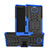 Custodia Silicone e Plastica Opaca Cover con Supporto per Sony Xperia XA3 Ultra Blu