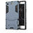 Custodia Silicone e Plastica Opaca Cover con Supporto per Sony Xperia XZ1 Compact Blu