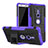 Custodia Silicone e Plastica Opaca Cover con Supporto per Sony Xperia XZ2 Viola