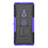 Custodia Silicone e Plastica Opaca Cover con Supporto per Sony Xperia XZ3 Viola