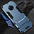 Custodia Silicone e Plastica Opaca Cover con Supporto per Vivo Nex 3 5G Blu