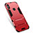 Custodia Silicone e Plastica Opaca Cover con Supporto per Xiaomi Redmi Note 5 AI Dual Camera Rosso
