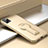 Custodia Silicone e Plastica Opaca Cover con Supporto R01 per Apple iPhone 11 Pro Max Oro