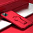 Custodia Silicone e Plastica Opaca Cover con Supporto R01 per Apple iPhone 11 Pro Max Rosso