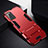 Custodia Silicone e Plastica Opaca Cover con Supporto R01 per Huawei Honor Play4 5G Rosso