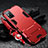 Custodia Silicone e Plastica Opaca Cover con Supporto R01 per Huawei Honor X10 Max 5G Rosso