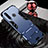 Custodia Silicone e Plastica Opaca Cover con Supporto R01 per Huawei P30 Lite New Edition Blu