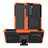 Custodia Silicone e Plastica Opaca Cover con Supporto R01 per Huawei P40 Arancione