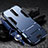 Custodia Silicone e Plastica Opaca Cover con Supporto R01 per OnePlus 8 Blu