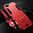 Custodia Silicone e Plastica Opaca Cover con Supporto R01 per Oppo R15X Rosso
