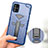 Custodia Silicone e Plastica Opaca Cover con Supporto R01 per Samsung Galaxy A51 5G