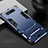 Custodia Silicone e Plastica Opaca Cover con Supporto R01 per Samsung Galaxy A90 4G Blu