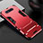 Custodia Silicone e Plastica Opaca Cover con Supporto R01 per Samsung Galaxy A90 4G Rosso
