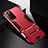 Custodia Silicone e Plastica Opaca Cover con Supporto R01 per Samsung Galaxy Note 20 Ultra 5G Rosso
