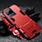 Custodia Silicone e Plastica Opaca Cover con Supporto R01 per Vivo iQOO Neo6 SE 5G Rosso