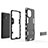 Custodia Silicone e Plastica Opaca Cover con Supporto R01 per Xiaomi Mi 11 5G