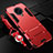 Custodia Silicone e Plastica Opaca Cover con Supporto R01 per Xiaomi Redmi K30 Pro Zoom Rosso