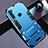Custodia Silicone e Plastica Opaca Cover con Supporto R01 per Xiaomi Redmi Note 8 Cielo Blu