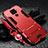 Custodia Silicone e Plastica Opaca Cover con Supporto R01 per Xiaomi Redmi Note 9 Rosso