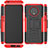 Custodia Silicone e Plastica Opaca Cover con Supporto R02 per OnePlus 7T