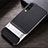 Custodia Silicone e Plastica Opaca Cover con Supporto R03 per Samsung Galaxy A70 Argento