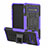 Custodia Silicone e Plastica Opaca Cover con Supporto R03 per Samsung Galaxy S10 5G Viola