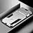 Custodia Silicone e Plastica Opaca Cover con Supporto R03 per Xiaomi Redmi Note 8T Argento