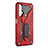 Custodia Silicone e Plastica Opaca Cover con Supporto R04 per Huawei Nova 5T Rosso
