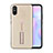 Custodia Silicone e Plastica Opaca Cover con Supporto R05 per Xiaomi Redmi 9i Oro