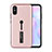 Custodia Silicone e Plastica Opaca Cover con Supporto R05 per Xiaomi Redmi 9i Oro Rosa