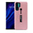 Custodia Silicone e Plastica Opaca Cover con Supporto T01 per Huawei P30 Pro Oro Rosa