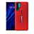 Custodia Silicone e Plastica Opaca Cover con Supporto T01 per Huawei P30 Pro Rosso