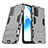 Custodia Silicone e Plastica Opaca Cover con Supporto T01 per Oppo A56 5G