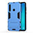 Custodia Silicone e Plastica Opaca Cover con Supporto T01 per Samsung Galaxy A9s Cielo Blu