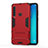 Custodia Silicone e Plastica Opaca Cover con Supporto T01 per Samsung Galaxy A9s Rosso