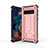 Custodia Silicone e Plastica Opaca Cover con Supporto T01 per Samsung Galaxy S10 5G Oro Rosa
