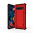 Custodia Silicone e Plastica Opaca Cover con Supporto T01 per Samsung Galaxy S10 5G Rosso