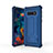 Custodia Silicone e Plastica Opaca Cover con Supporto T01 per Samsung Galaxy S10e Blu