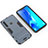 Custodia Silicone e Plastica Opaca Cover con Supporto T02 per Samsung Galaxy A9s Blu