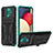 Custodia Silicone e Plastica Opaca Cover con Supporto YF1 per Samsung Galaxy A03s Verde