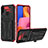 Custodia Silicone e Plastica Opaca Cover con Supporto YF1 per Samsung Galaxy A20s Rosso